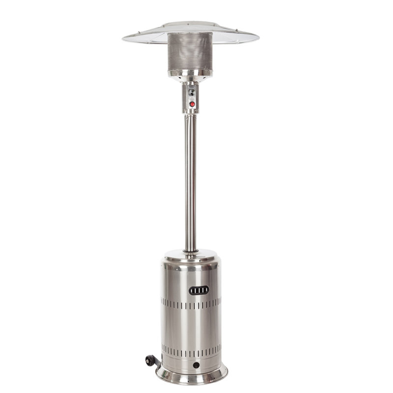 Stainless Steel 50,000 BTU Propane Patio Heater with Wheels
