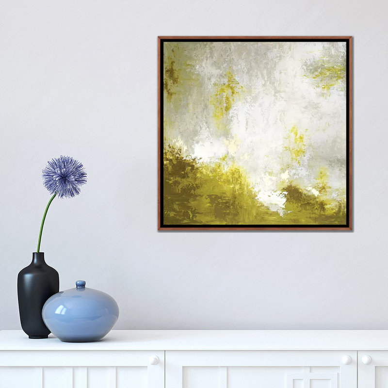 «Peridot» par Spell rebond Fine Art - Print, H 18 po x l 18 po x 1,5 po, Toile avec cadre en bois brun classique