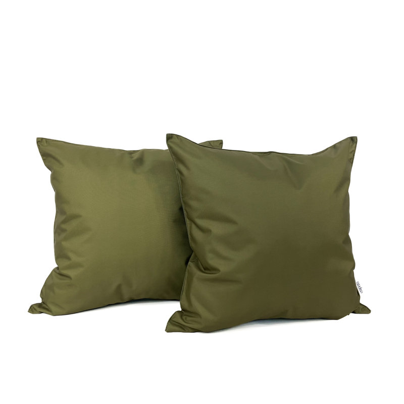 Solid Outdoor Accent Pillow Covers, Martini Olive