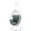 Chaise suspendue Simona en tissu vert et osier blanc-1756064860-1756064859