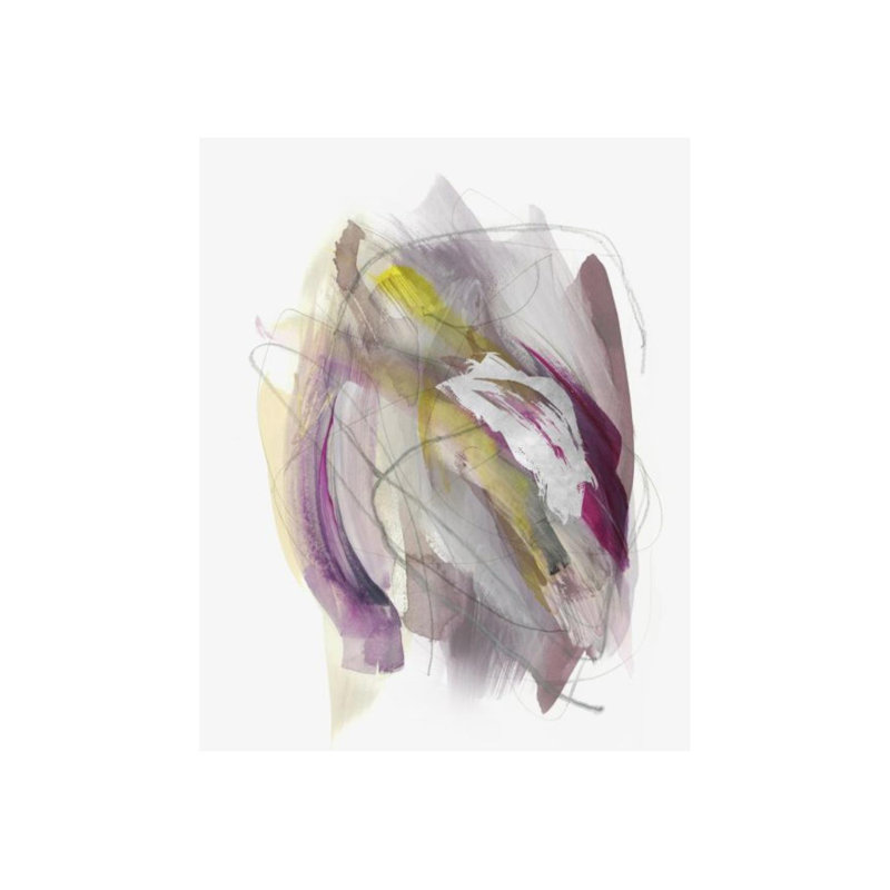 «Hoping II» par Emma McCartney - peinture sur toile tendue, H 30 po x l 24 po x P 1,5 po, Couche de verre