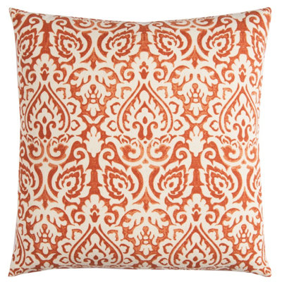 Coussin décoratif en coton 22 po or et blanc