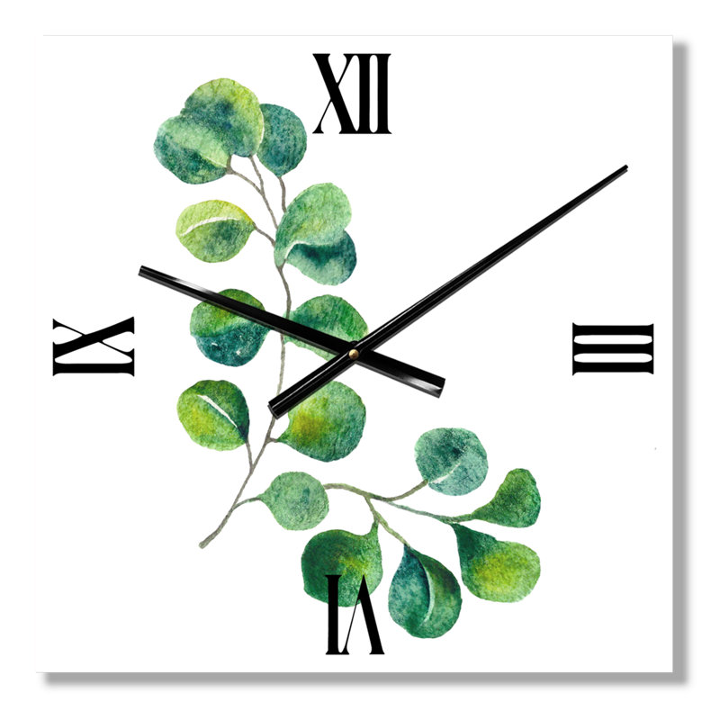Horloge murale Eucalyptus Branches II, Grand