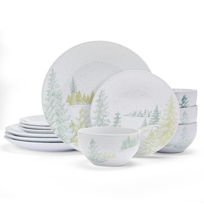 Pfaltzgraff Tranquil Trails 12-piece Dinnerware Set, Service For 4 In Multi