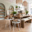 Tables d'appoint blanches rondes en métal - ensemble de 3