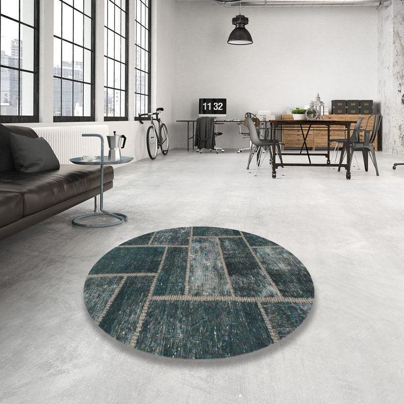 Abstract Indoor Rug, Round 8'