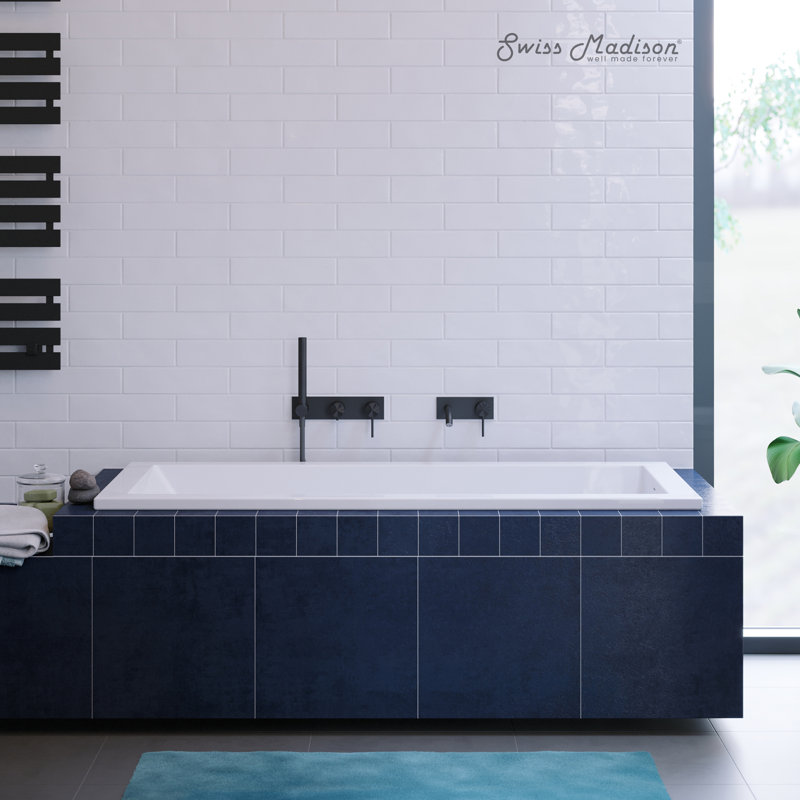 Baignoire encastrée à drain réversible 60 po x 30 po Voltaire