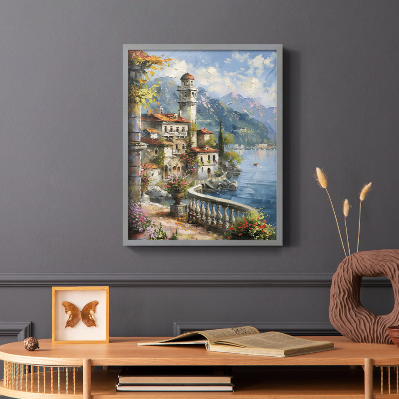 Série NAUTICAL DLxxv - reproduction encadrée de qualité supérieure - prête à être accrochée - aucun clou requis, Gris
