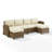 4 - Person Modular Patio Conversation Set with Cushions-647425322-647425323