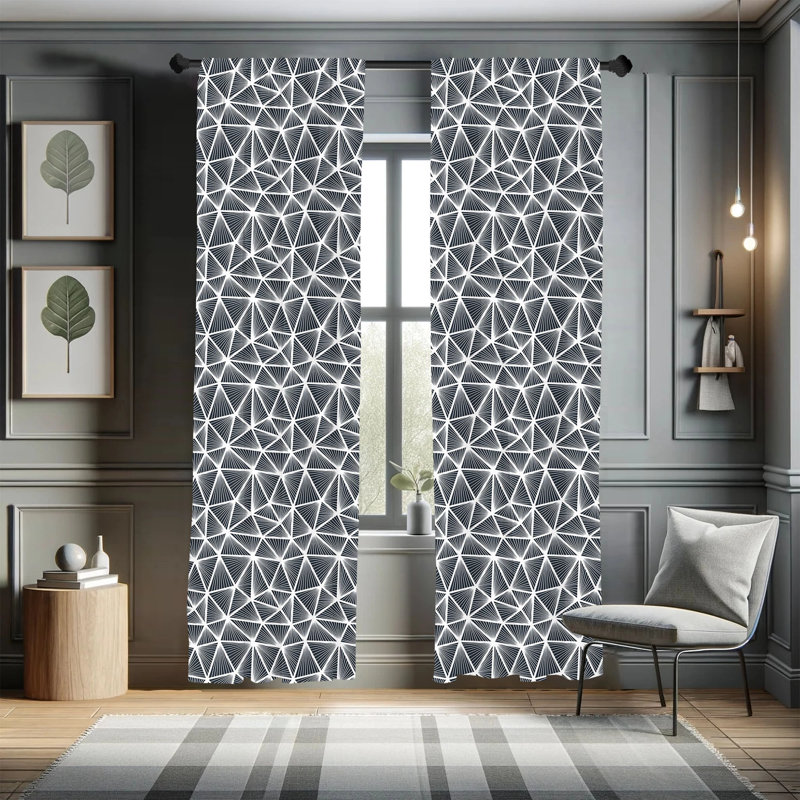 Panneaux de rideaux semi-transparents avec passe-tringle, 28 po x 84 po