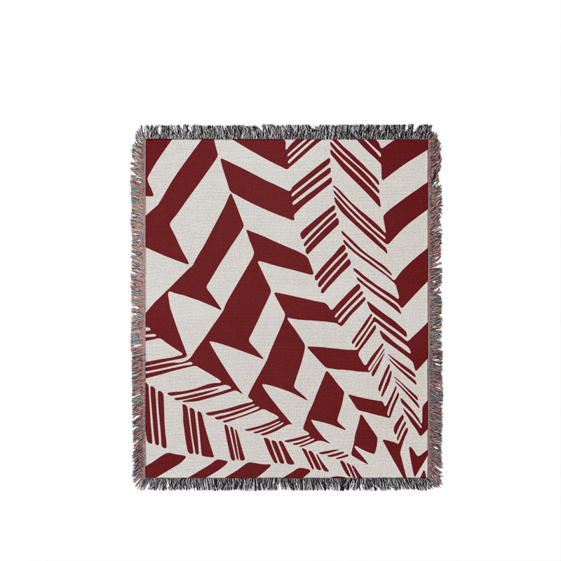 Jeté en coton Kafi, 50 x 60, Rouge