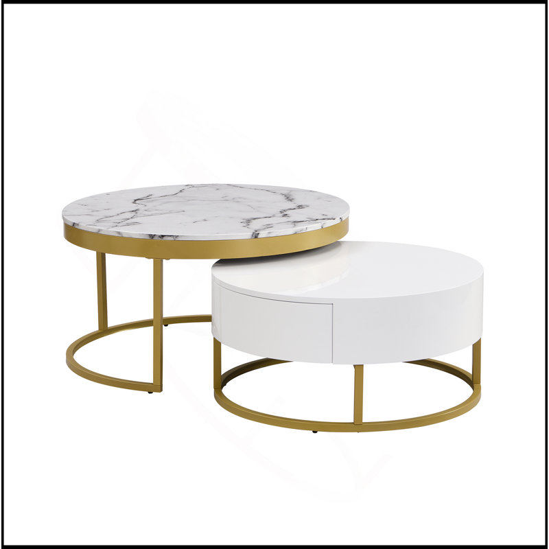 Table basse gigogne moderne avec tiroirs Modern