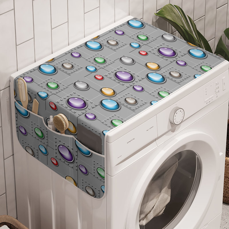 East Urban Home Colourful Washing Machine Organizer Pack of 2 47" x 18.5" Multicolor