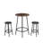 3-Piece Bar Table Set With 2 Bar Dining Stools – Modern Pub Style Dining Table-422815135