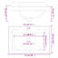Belfry Bathroom Breit 48mm W White Ceramic Rectangular Sink with Overflow-1311438782