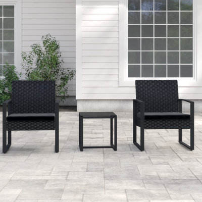Lundholm 2 Seater Rattan Conversation Set