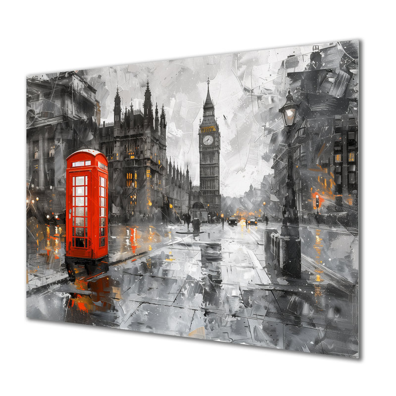 Décoration murale Fortier - City London Wall Ar, Métal, H 16 po x l 32 po x P 1 po