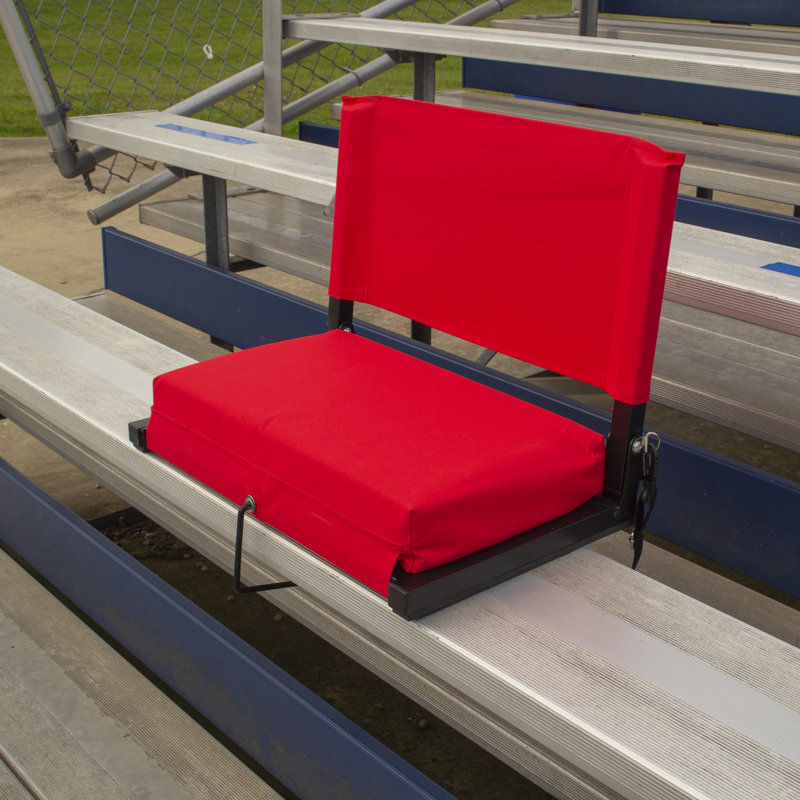 Siège de stade pliant avec coussin, Rouge