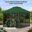 Pavillon de jardin escamotable 13 pi L 13 pi. D Patio en métal-86611663