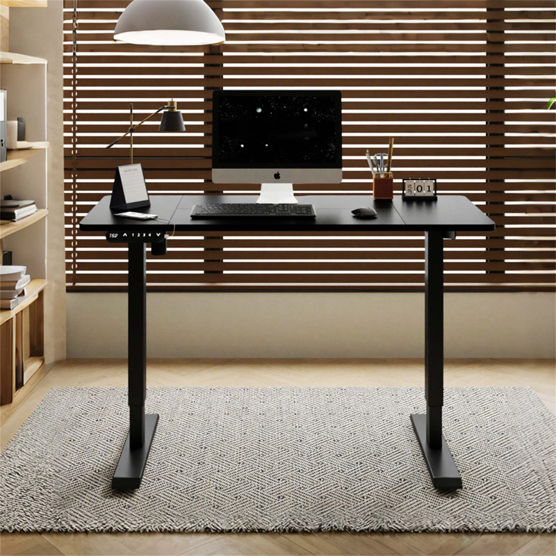 Bureau électrique à hauteur ajustable électrique avec préréglages de mémoire et charge rapide pour la productivité du bureau à domicile (BUREAU NON FAUTEUIL)