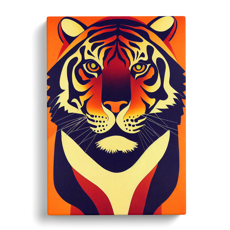 XC1022-4670X Tiger Art No.2 Abstract - Wrapped Canvas Print, 60cm H x 40cm W x 3cm D