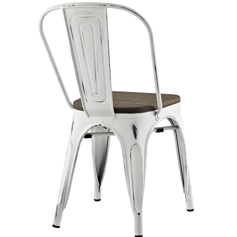 18'' H Stacking Side Chair, White