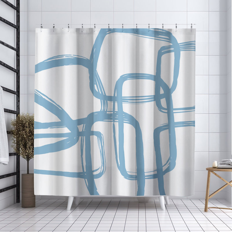 Rideau de douche Coco, Bleu