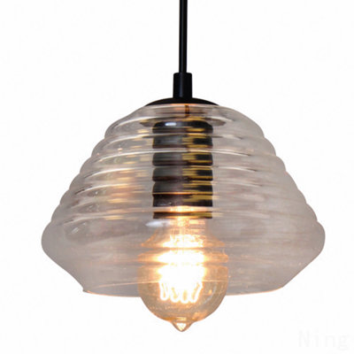 Triangle Industrial Pendant With Clear Glass By Lumisource