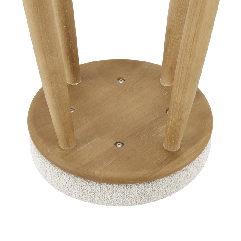Nazrana Fabric Backless Swivel Counter Stool