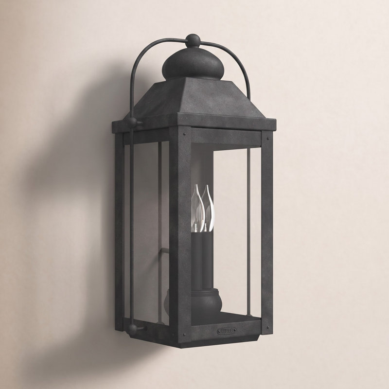 Anchorage 4-Light Outdoor Wall Lantern, Aged Zinc, 3