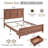 Farmhouse Queen Platform Bed with 52" Tall Headboard, Wood Queen Bed Frame with Storage Drawers & 20" Tall Footboard-2119711908-2119711907