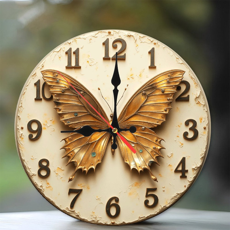 Horloge décorative papillon