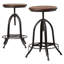 Swivel Solid Wood Adjustable Height Bar Stool-1527546247