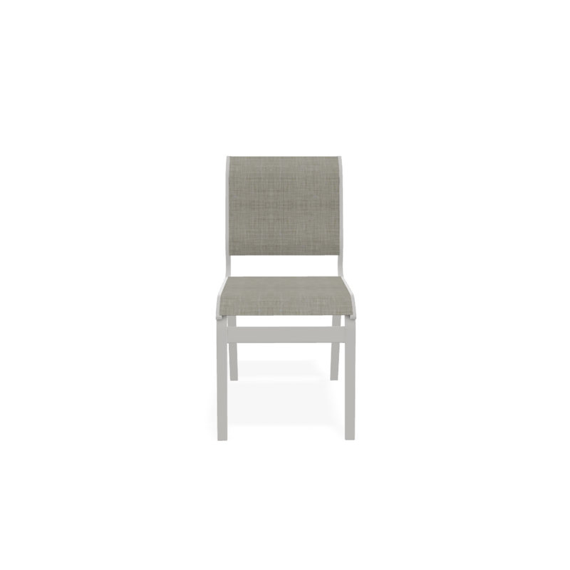 Chaise d'appoint de salle à manger Hiraku, Neige texturée, Ella