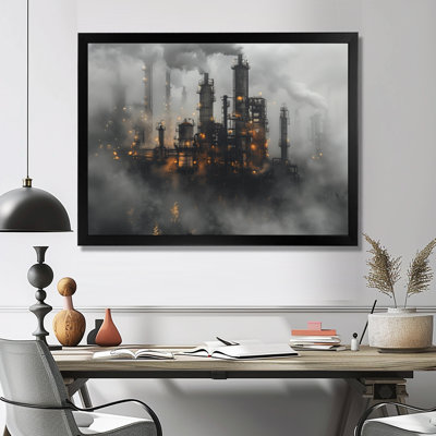Gris - Fabrication industrielle - Usine, impression d'art mural