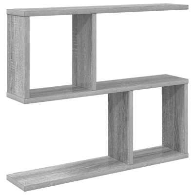  Wall Shelf with Shelf with Storage Engineered Wood Solution Home Indoor