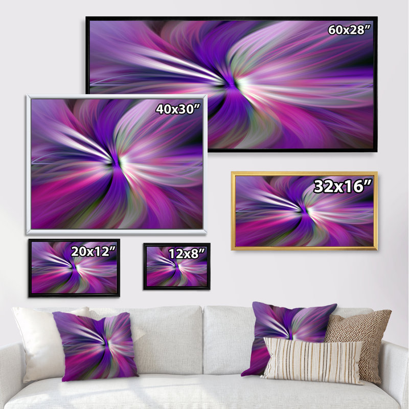 «Colorful Marbleized Swirl Abstract Leaf», impression sur toile, Encadrement doré, L 60 po x H 28 po