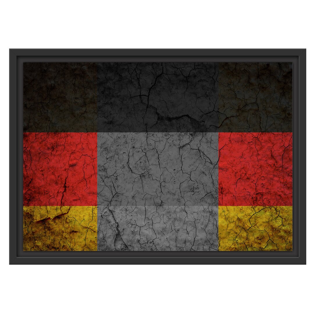 Gerahmtes Wandbild Fahne von Deutschland