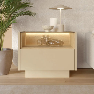 53cm W Composite Bedside Table