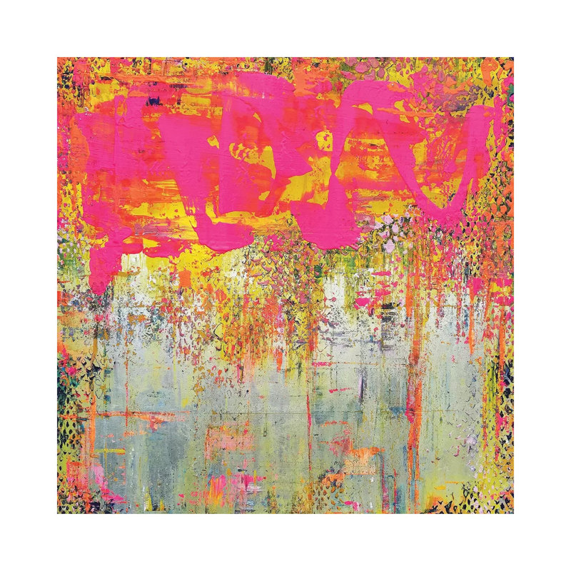 Back To Back by Linda Charles - Painting on Canvas, Wrapped Canvas, 45.72cm H x 45.72cm W x 3.81cm D