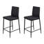 Upholstered Counter Stool with Metal Frame