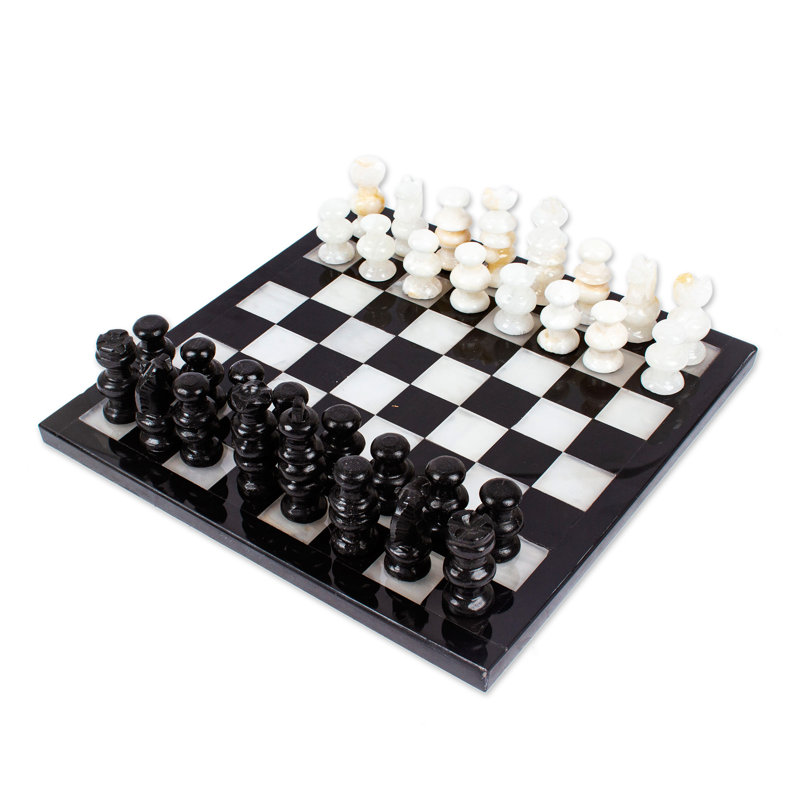 Jeu d'échecs noir Saxapahaw