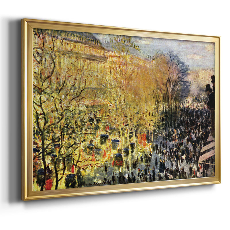 Boulevard des Capucines à Paris par Monet, Or, H 26 po x l 38 po x P 1,5 po