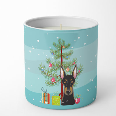 Arbre de Noël et bougie de soja décorative 10 oz Doberman