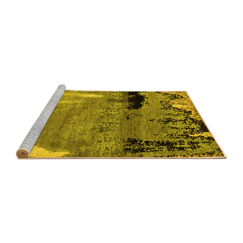 Jadhiel Washable Abstract Indoor Rug, Round 4'