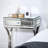 Shilah Glass Side Table Mirrored Nightstand with Storage