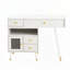 Bureau de coiffeuse avec miroir basculant éclairé et armoire réglable-1152819174