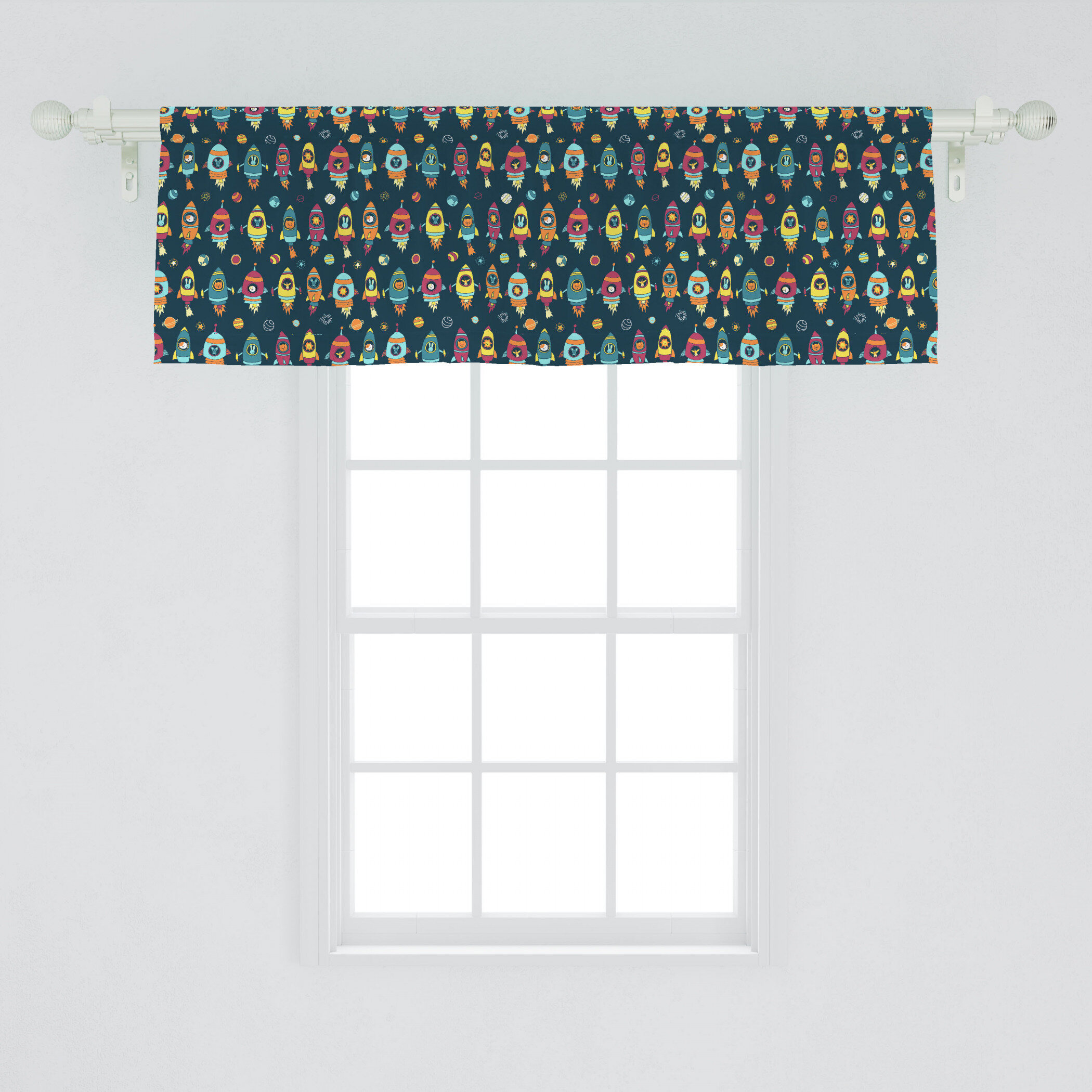 Ambesonne Tailored 54'' W Window Valance in | Wayfair