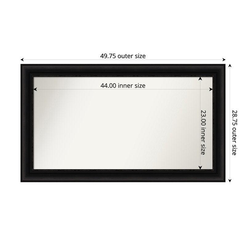 Miroir mural Senaiya, Rectangle, 28,75 po x 49,75 po