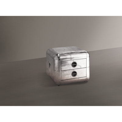 Table d'appoint carrée en aluminium 2 - Ajoutant une touche de look chic pour un ajout élégant